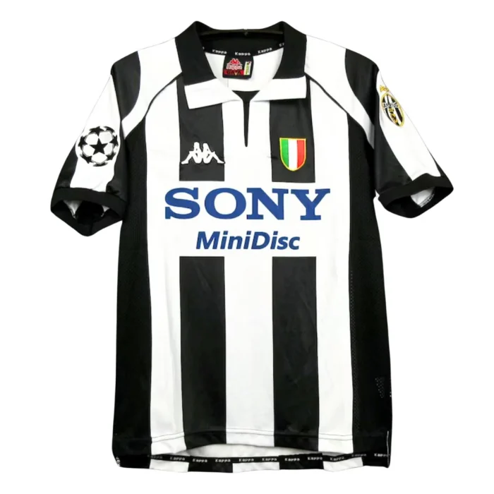 Juventus 1997–98 Home Kit Black White Stripes