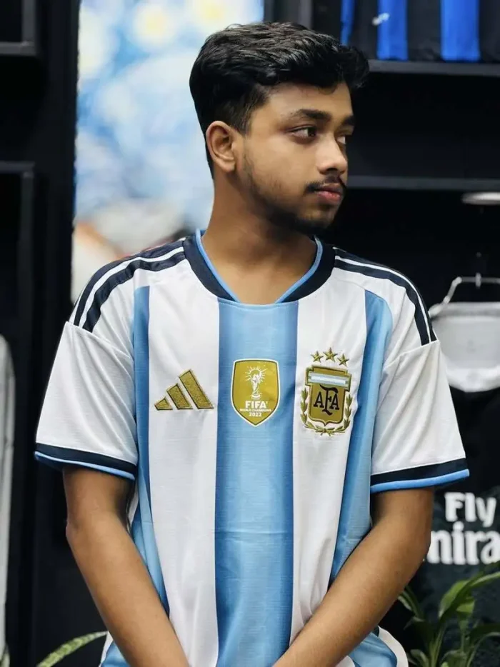 Official Argentina Home Kit for the 2026 World Cup – Fan Edition.