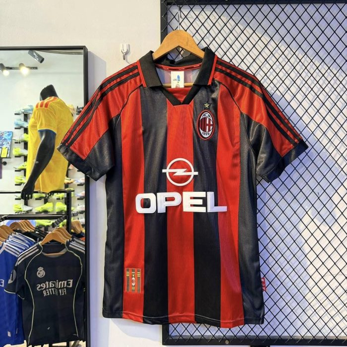AC Milan 1998 1999 Home Jersey Red Black