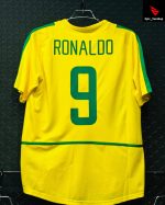 Brazil 2002 World Cup Home Kit Yellow Retro Jersey