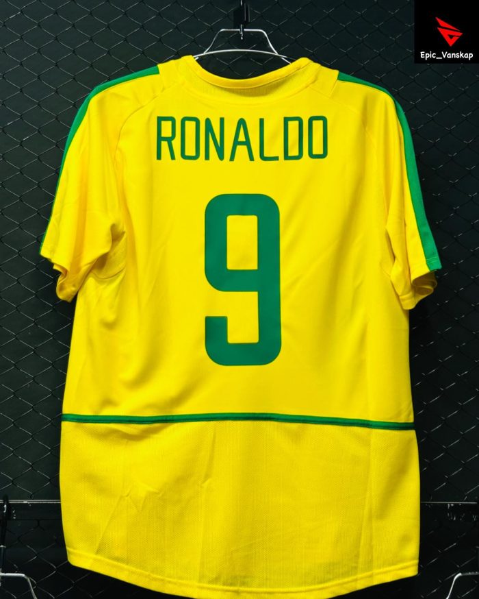 Brazil 2002 World Cup Home Kit Yellow Retro Jersey