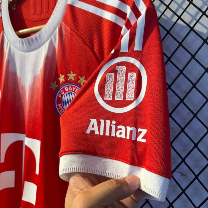 FC Bayern Munich 2025/26 home jersey fan version featuring classic red design