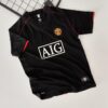 Manchester United 2007/08 Retro Away Shirt Black Jersey
