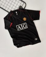 Manchester United 2007/08 Retro Away Shirt Black Jersey