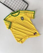 Brazil 1998 Home Retro Kit Yellow World Cup Jersey