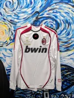 AC Milan 2006-07 Away Kit White Retro Jersey Champions League Edition