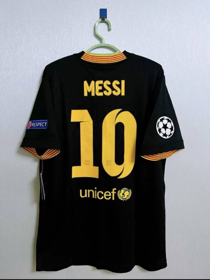 Barcelona 2013 14 Third Jersey Black Yellow