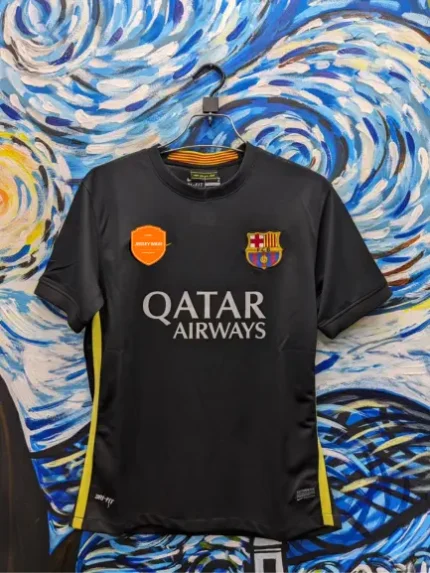 Barcelona 2013 14 Third Jersey Black Yellow