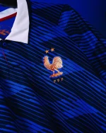 Experience the look of the French national team with this France 2026 Concept Kit Player Edition. Designed for performance with a slim athletic fit, breathable fabric, and detailed FFF crest, this concept jersey brings pro-style comfort and style to fans and collectors alike. Perfect for training, match-day, or casual wear.