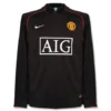 Manchester United 2007/08 Away Jersey Black Retro Kit