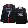 Manchester United 2007/08 Away Jersey Black Retro Kit