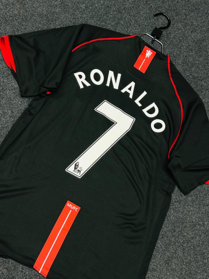 Manchester United 2007/08 Retro Away Shirt Black Jersey