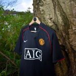 Manchester United 2007/08 Retro Away Shirt Black Jersey