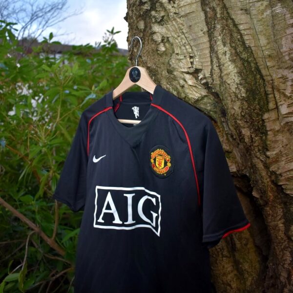 Manchester United 2007/08 Retro Away Shirt Black Jersey