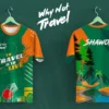 Travel Theme Custom Name Half Sleeve Jersey