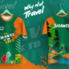 Travel Theme Custom Name Half Sleeve Jersey