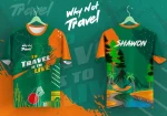 Travel Theme Custom Name Half Sleeve Jersey