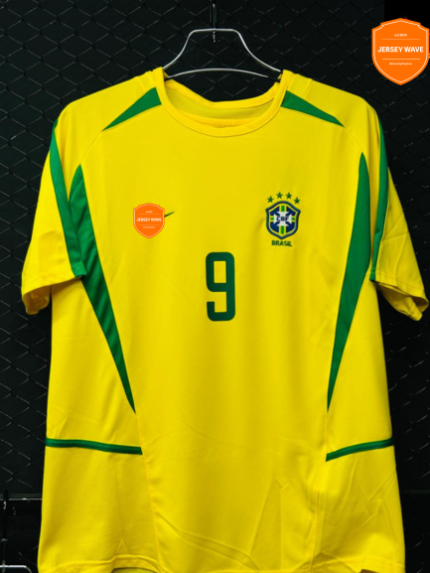 Brazil 2002 World Cup Home Kit Yellow Retro Jersey