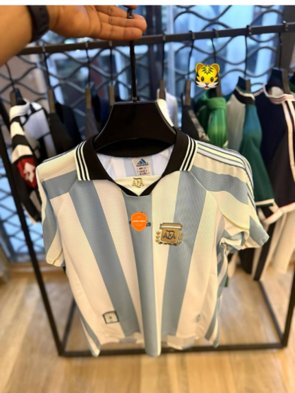 Argentina 1998 Retro World Cup Jersey Sky Blue White Stripes