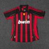 AC Milan 2006/07 Home Kit Retro Red Black Stripes