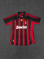 AC Milan 2006/07 Home Kit Retro Red Black Stripes