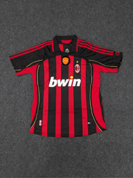 AC Milan 2006/07 Home Kit Retro Red Black Stripes