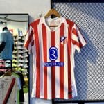 Atletico Madrid 2025/26 Home Jersey Player Edition Red White Stripes