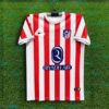 Atletico Madrid 2025/26 Home Jersey Player Edition Red White Stripes