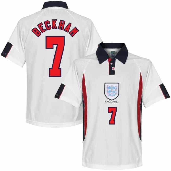 England 98 Home Retro Kit England 1998 Home Jersey White