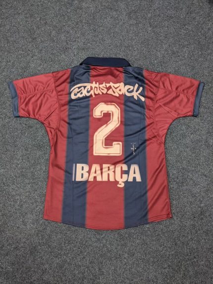 FC Barcelona x Travis Scott Cactus Jack Limited Edition Retro 2000/01 Home Kit Jersey