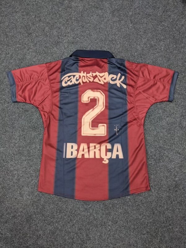 FC Barcelona x Travis Scott Cactus Jack Limited Edition Retro 2000/01 Home Kit Jersey