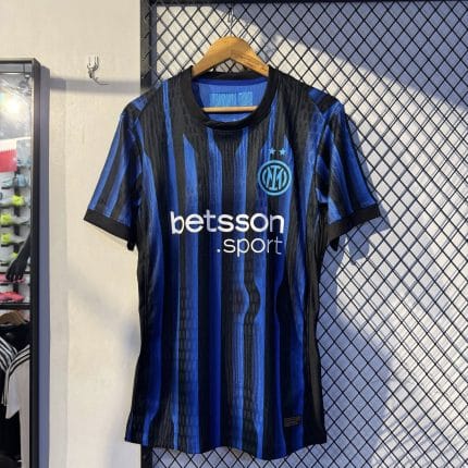 Inter Milan 2025/26 Home Jersey Player Edition Blue Black Stripes