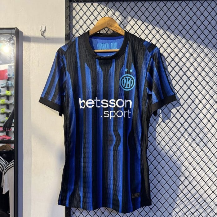 Inter Milan 25/26 Home Player Version Jersey Inter Milan 2025/26 Home Jersey Player Edition Blue Black Stripes