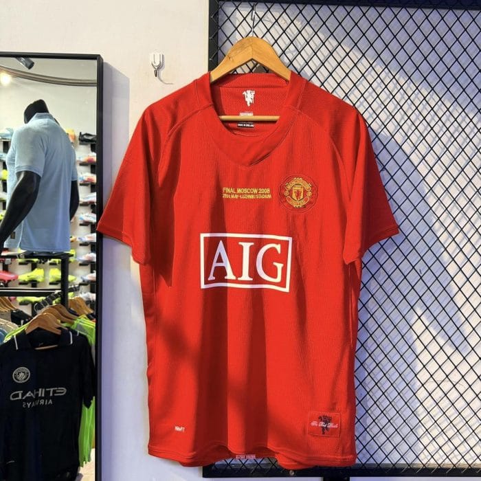 Manchester United 2007/08 Home Jersey Retro Red Kit