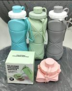 600ml Folding Silicone Water Bottle Portable Travel Camping Bottle Bangladesh