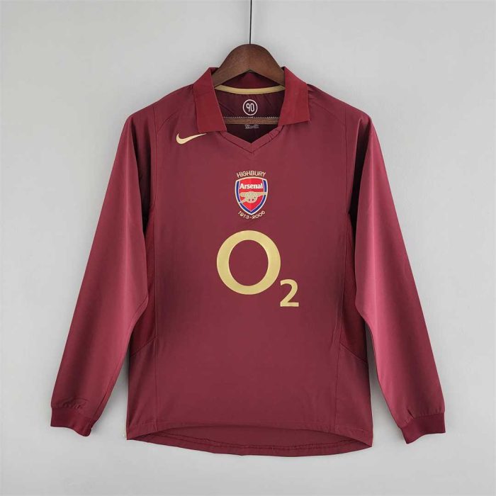 Arsenal 2005/06 Home Full Sleeve Retro Jersey Highbury Kit