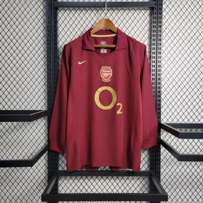 Arsenal 2005/06 Home Full Sleeve Retro Jersey Highbury KitArsenal 2005/06 Home Full Sleeve Retro Jersey Highbury Kit