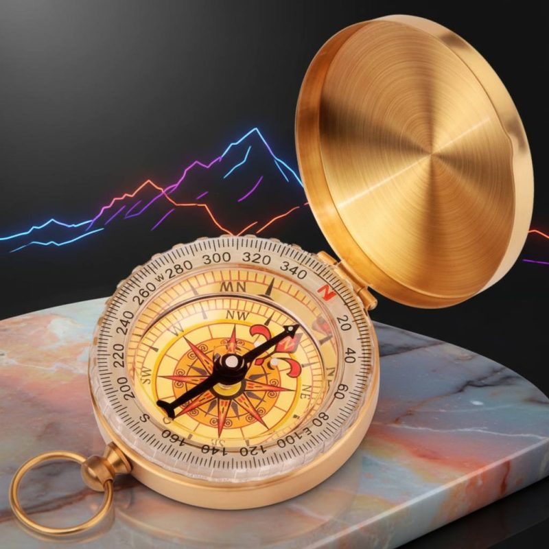 Brass Survival Compass Vintage Hiking Outdoor Navigation Compass Bangladesh
