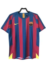 FC Barcelona 2005/06 Reissue Half Sleeve Jersey Retro Football Shirt