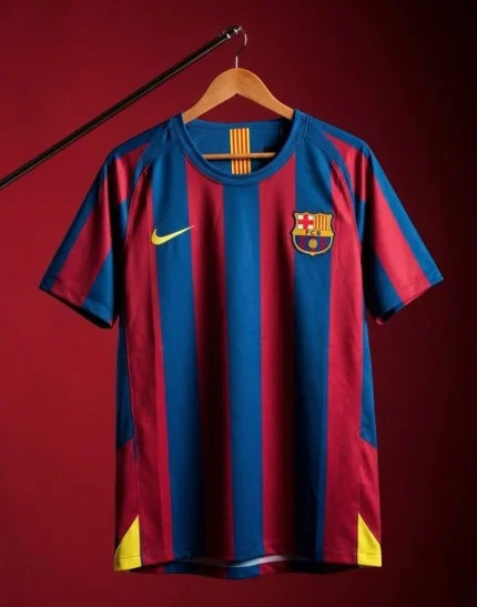 FC Barcelona 2005/06 Reissue Half Sleeve Jersey Retro Football Shirt