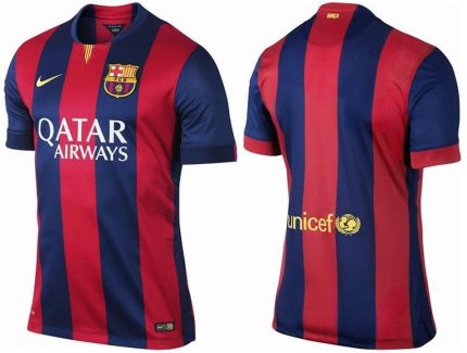 FC Barcelona 2014-15 Home Jersey Treble Winning Kit
