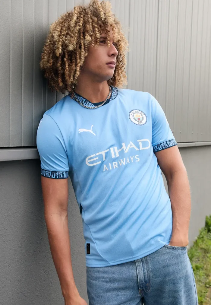 Manchester City 2024/25 Home Jersey Player Edition Football Kit