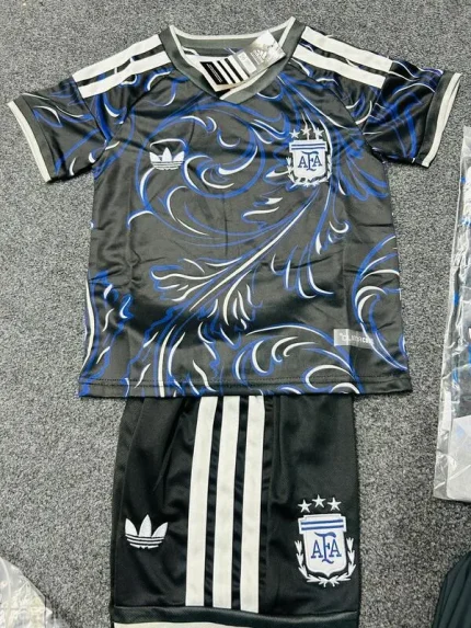 Argentina Away Kids Set Jersey and Shorts Football Kit